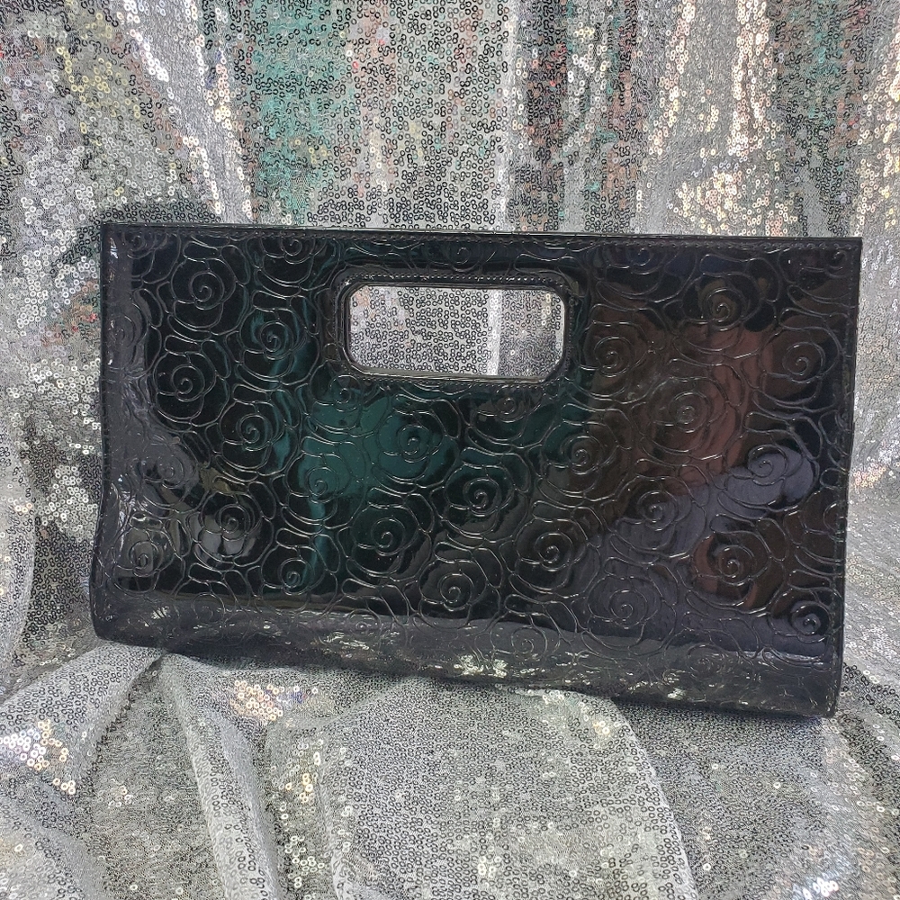 Black Patent Leather Clutch